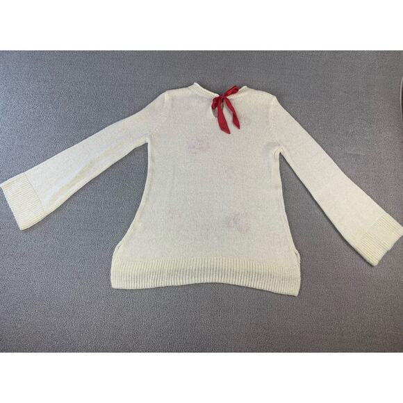 LC Lauren Conrad Disney Sweater Snow White Embroidered Knit Size Medium - Picture 2 of 9